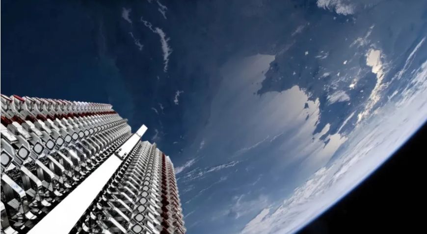 Starlink satellites before deployment. (Image credit: SpaceX)