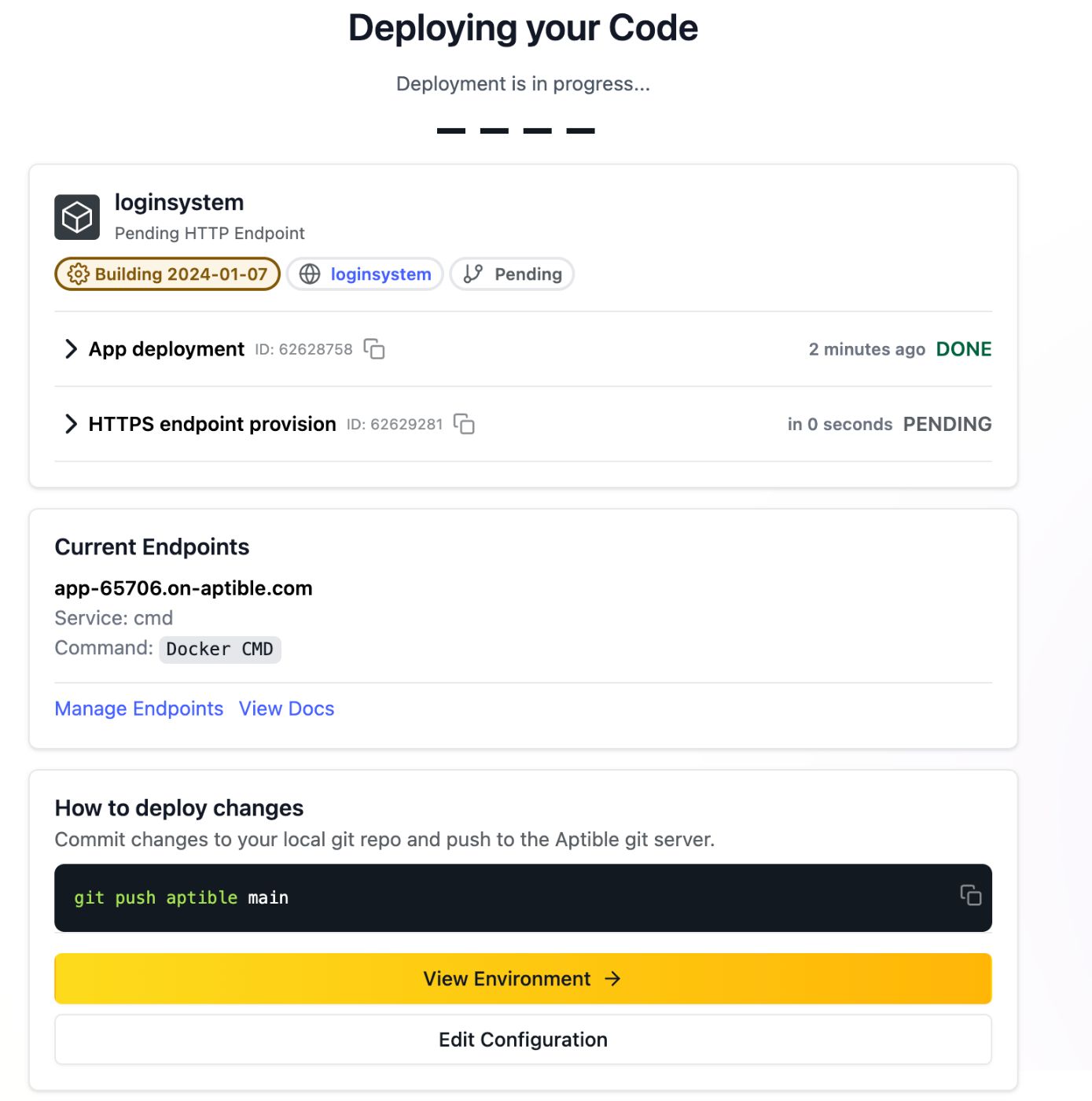 Deploy your code