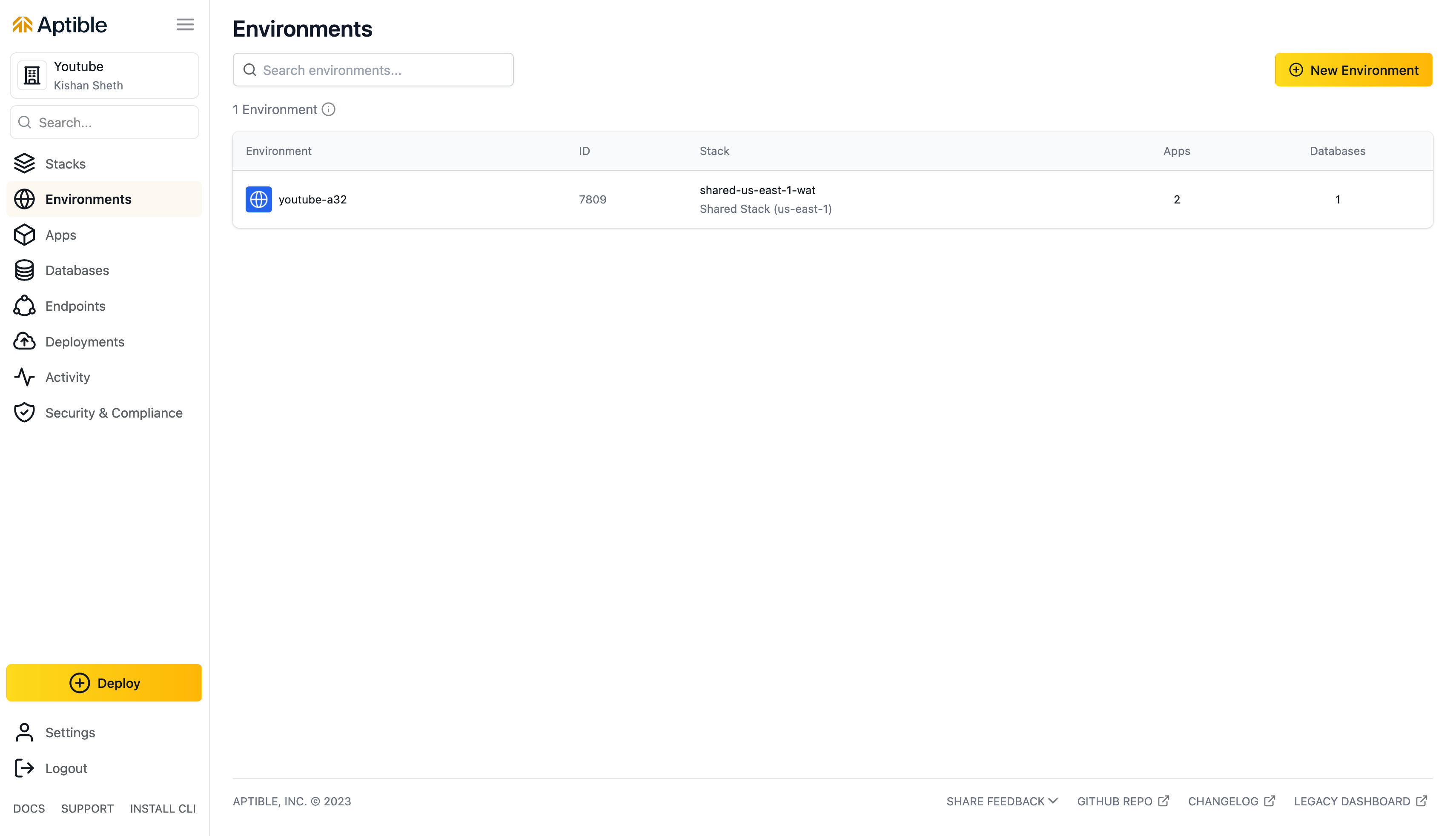 Aptible Environments