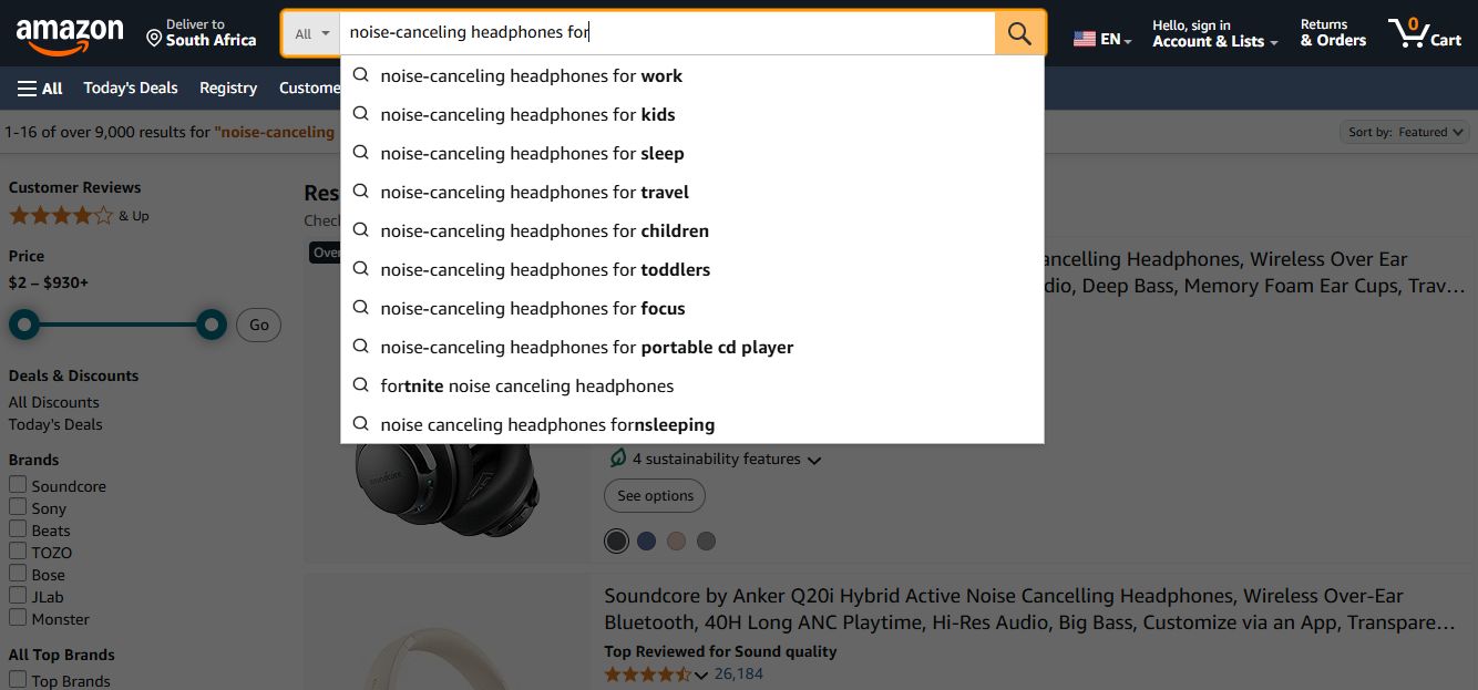 Amazon Recommend Keywords with buying intent