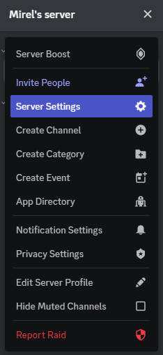 Server Settings