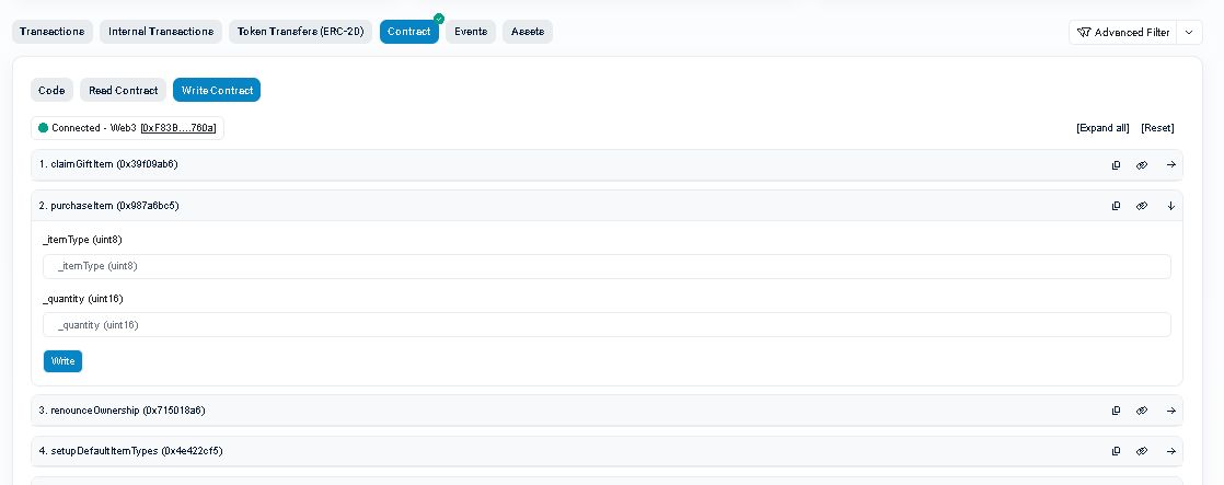 "Write Contract" interface