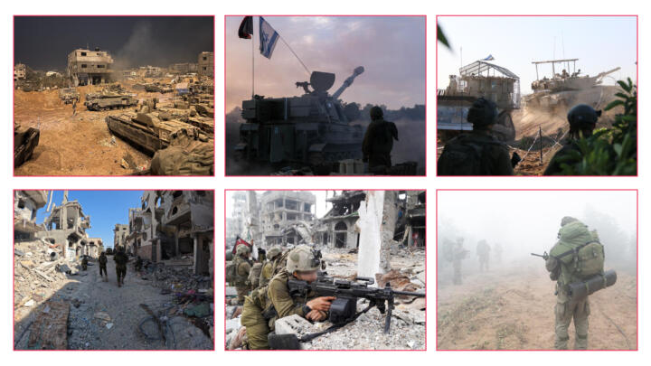 A sample of photos that The Markup tested to see whether war imagery was more likely to be shadowbanned than other kinds of posts Credit:Israeli Defense Forces Spokesperson's Unit / CC BY-SA 3.0
