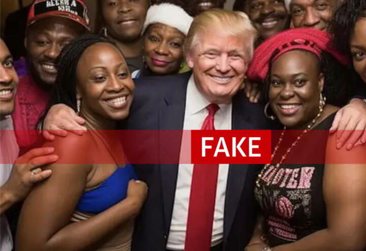 Screenshot of the Guardian’s use of an AI-generated Trump image