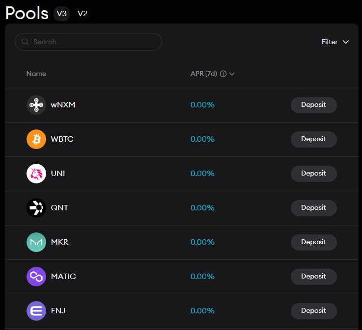 Bancor One-Way Liquidity Pools.