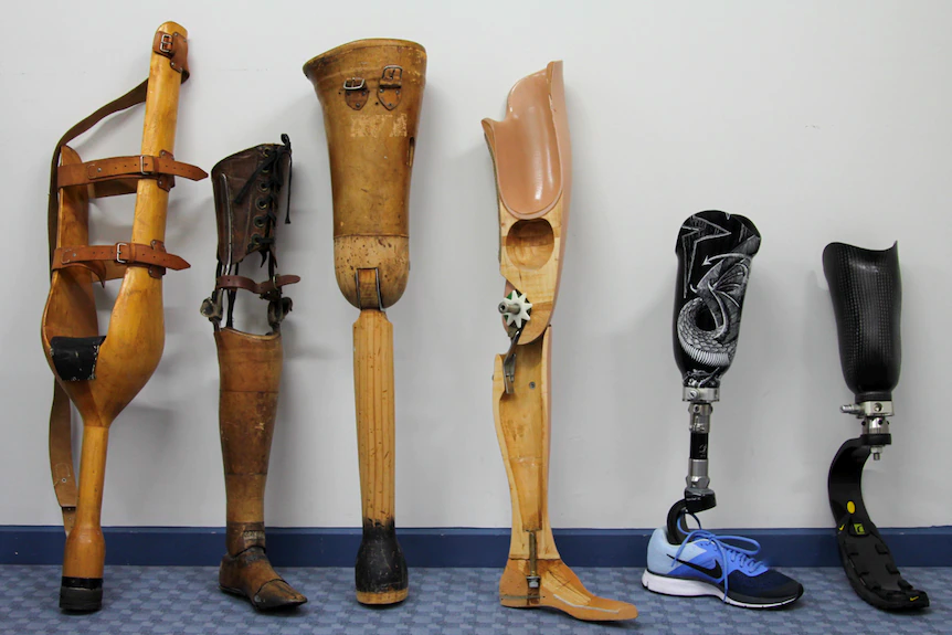 100 years of evolution of prostheses industry  imageSource: ABC (https://www.abc.net.au/news/2016-04-21/how-war-amputees-drove-the-prosthetics-industry/7342626)