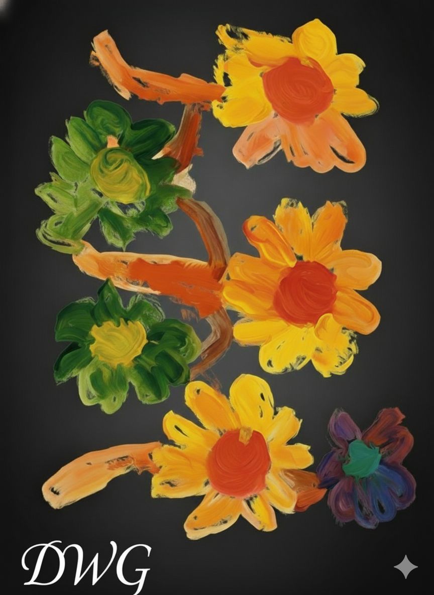 Painted during a stay at Cedar Hills Mental hospital, reflecting on beauty while listening to "What a Wonderful World."