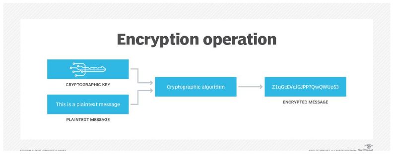 Figure 3: How cryptographic key works in data encryption [11]