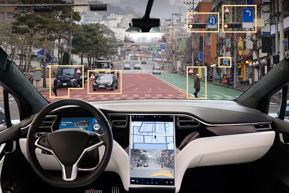 Tesla uses AI to enhance the autonomous driving experience.