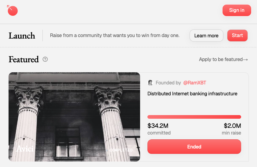 Avici Raises $3.5 Million, Gives Back 90% of Capital via Futarchy Governance