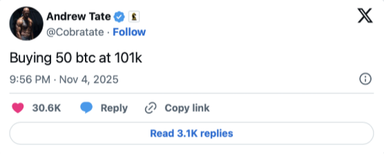 Andrew Tate's Bitcoin Exposed: The Real 2026 Play for the next 100x crypto