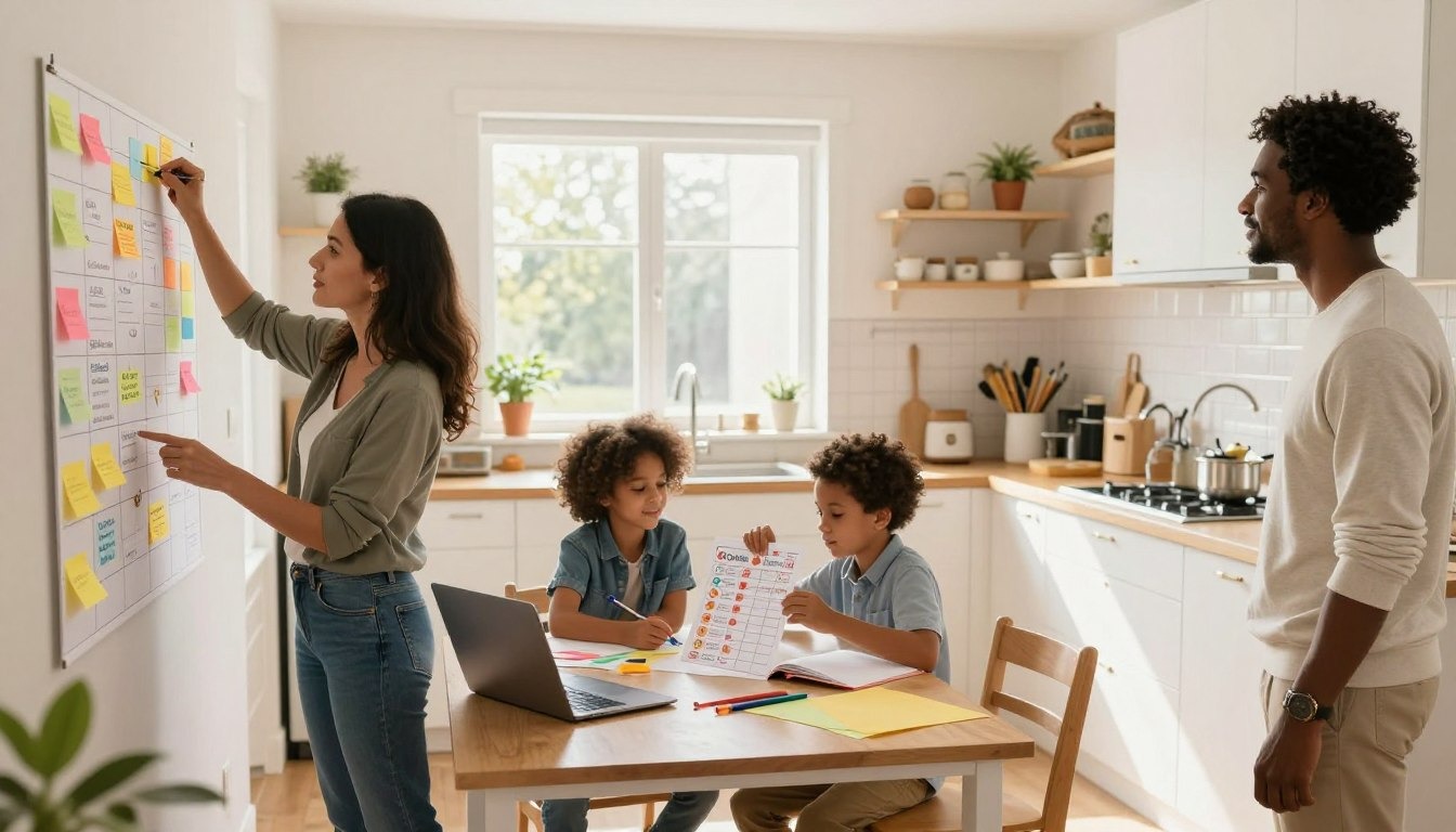 family organization system coordinating household tasks