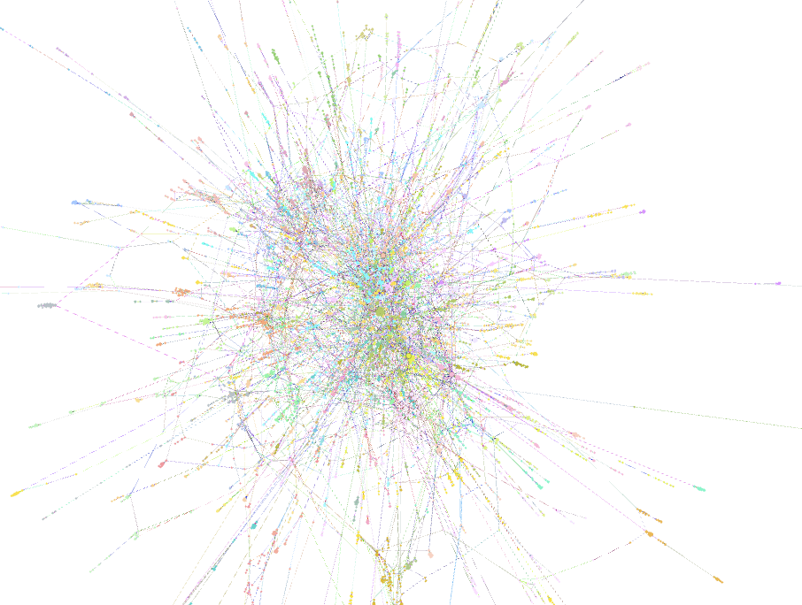 Community structure visualization in Gephi
