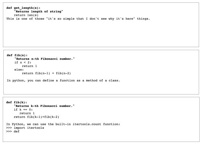 Figure 13: Python programming. Simply switching out a variable name can alter the generated output.