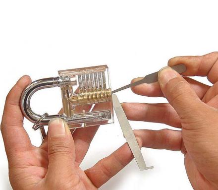 Clear practice locks are great for beginners as well.