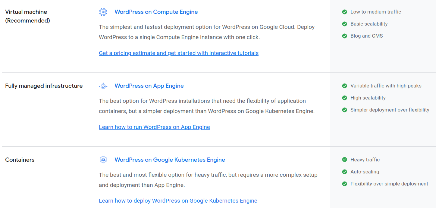 Решение Google Cloud Platform для WordPress