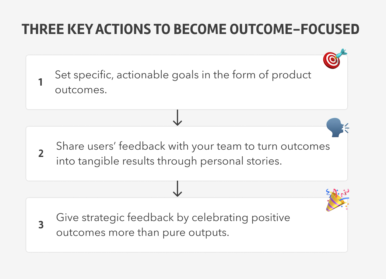 Three key steps to take to move towards an outcome-focused mindset