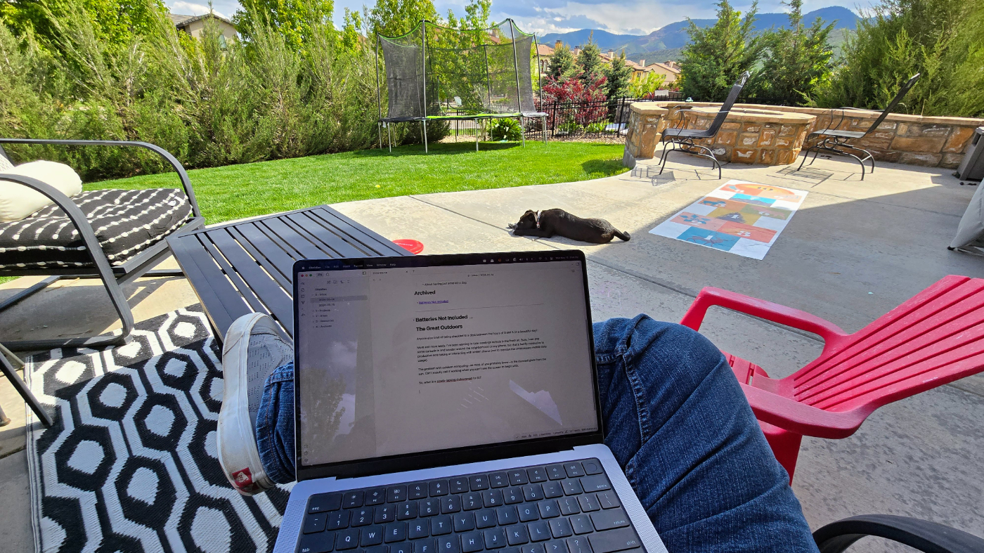 The Great Outdoors (of Computing): Take Your Work Outside