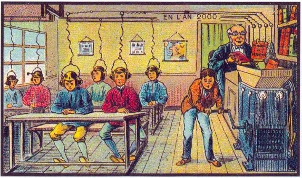 This is how the French artist (Villemard) imagined school would look in 2000…