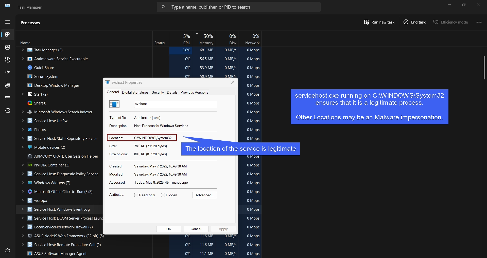 Check the location of the services