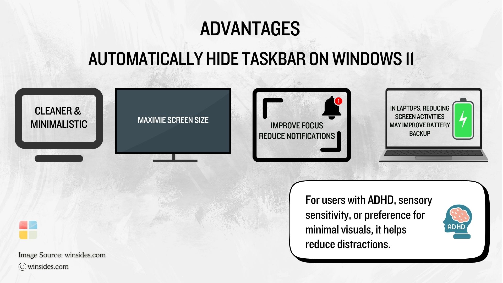 Advantages of Auto Hide Taskbar on Windows 11