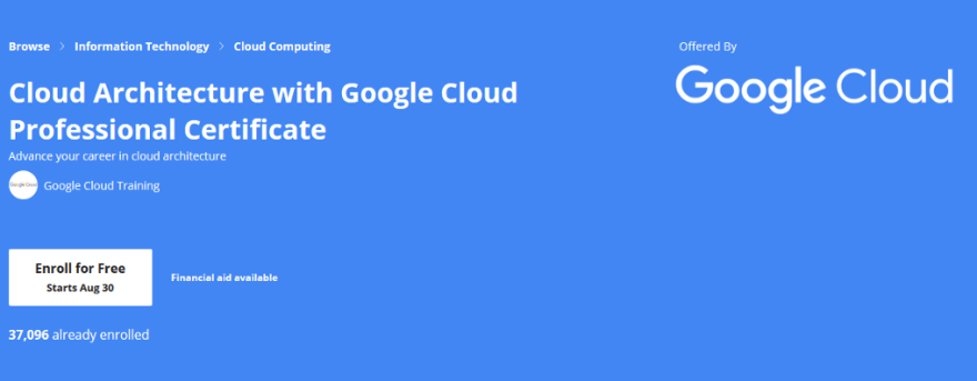 Cloud Architecture with Google Cloud from Google Cloud