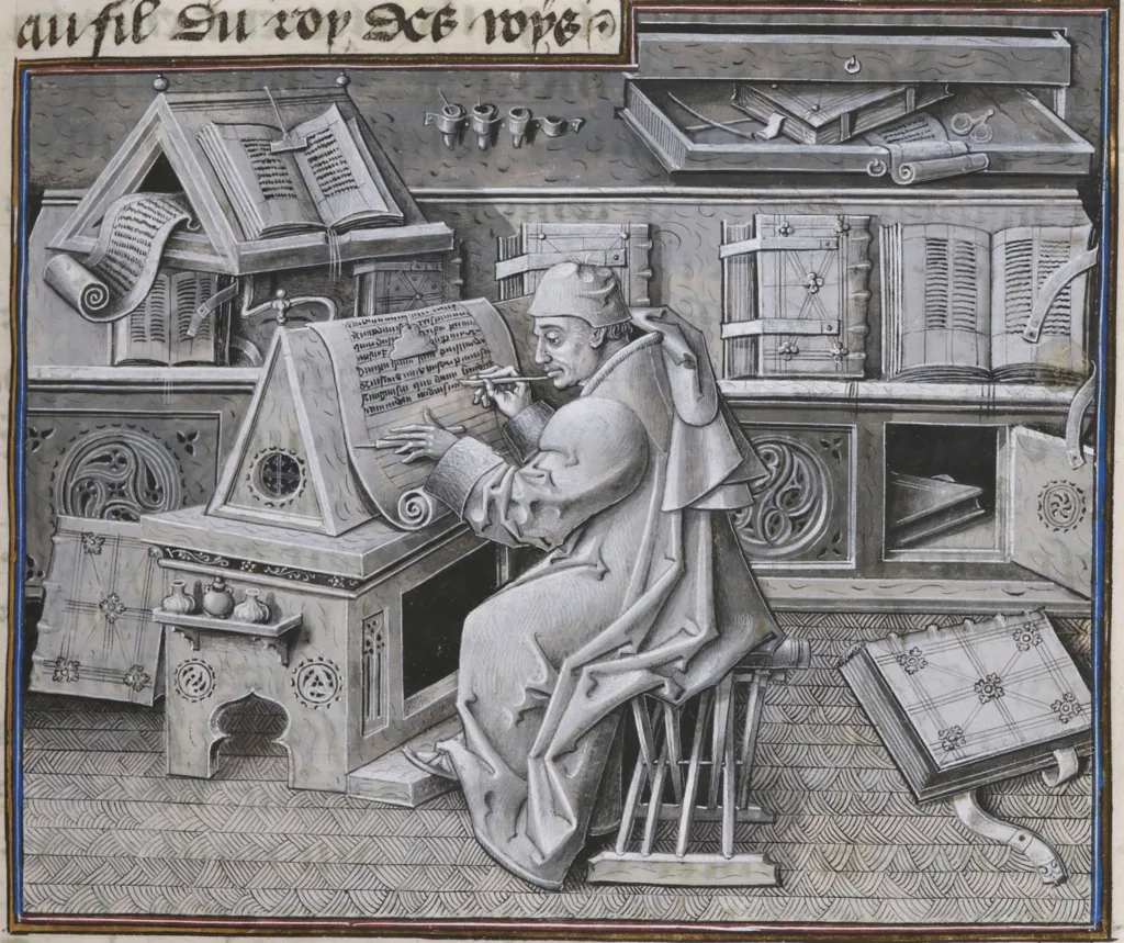 Scribes, before the invention of the eraser, were a particularly hard professionTavernier Jean Mielot