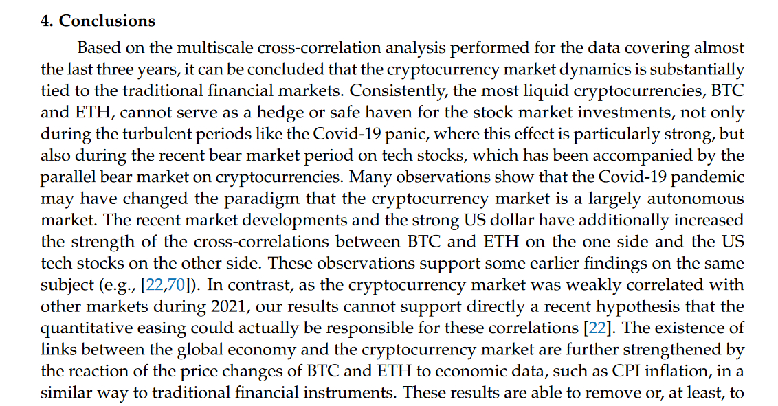Integration of Cryptocurrency into the Global Financial Market: Conclusion and References