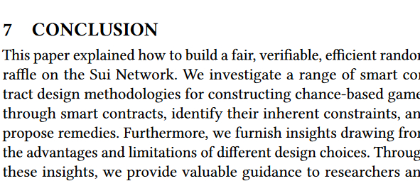 Designing Fair and Efficient Blockchain Games: Conclusion and References