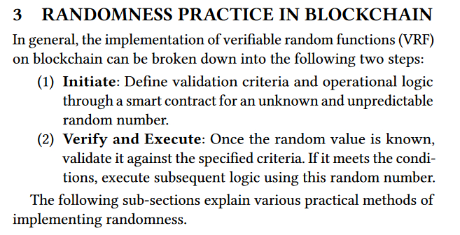 Designing Fair and Efficient Blockchain Games: Randomness Practice in Blockchain