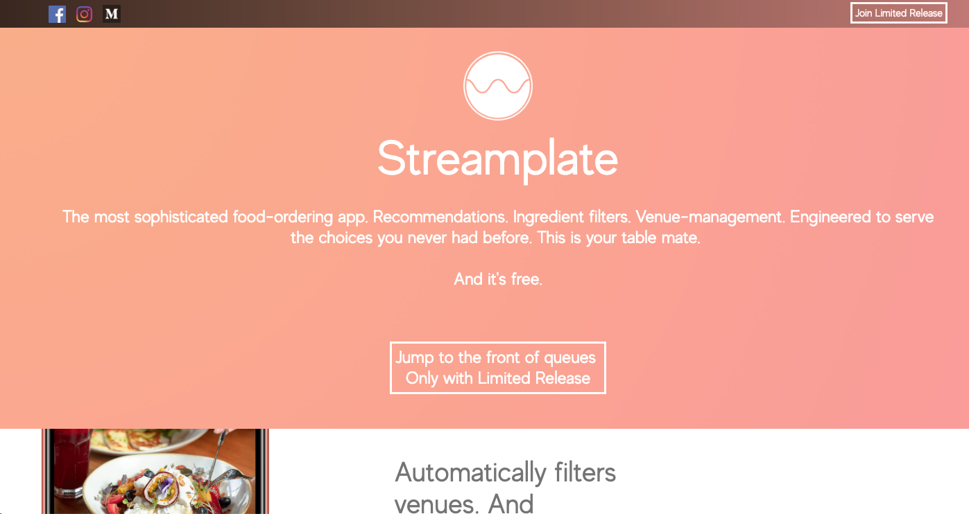 Designing Streamplate