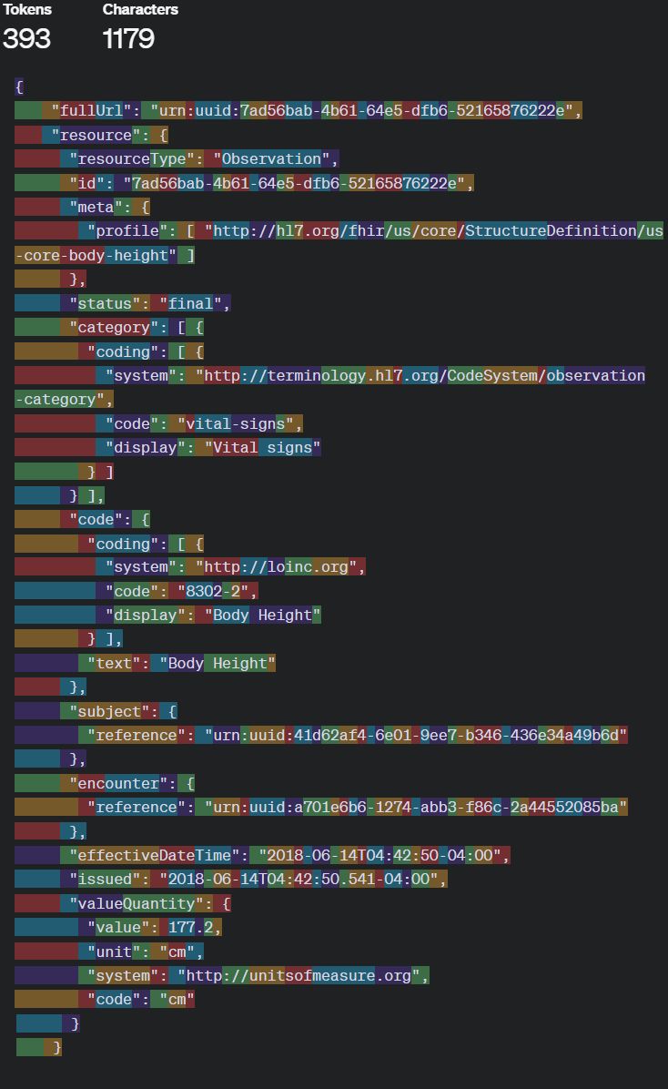 393 tokens for the Observation example above.