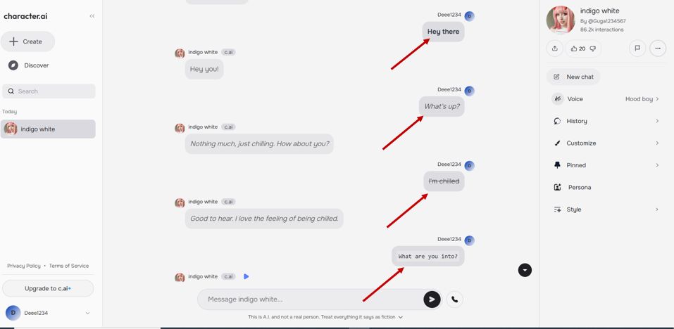 Character AI Commands