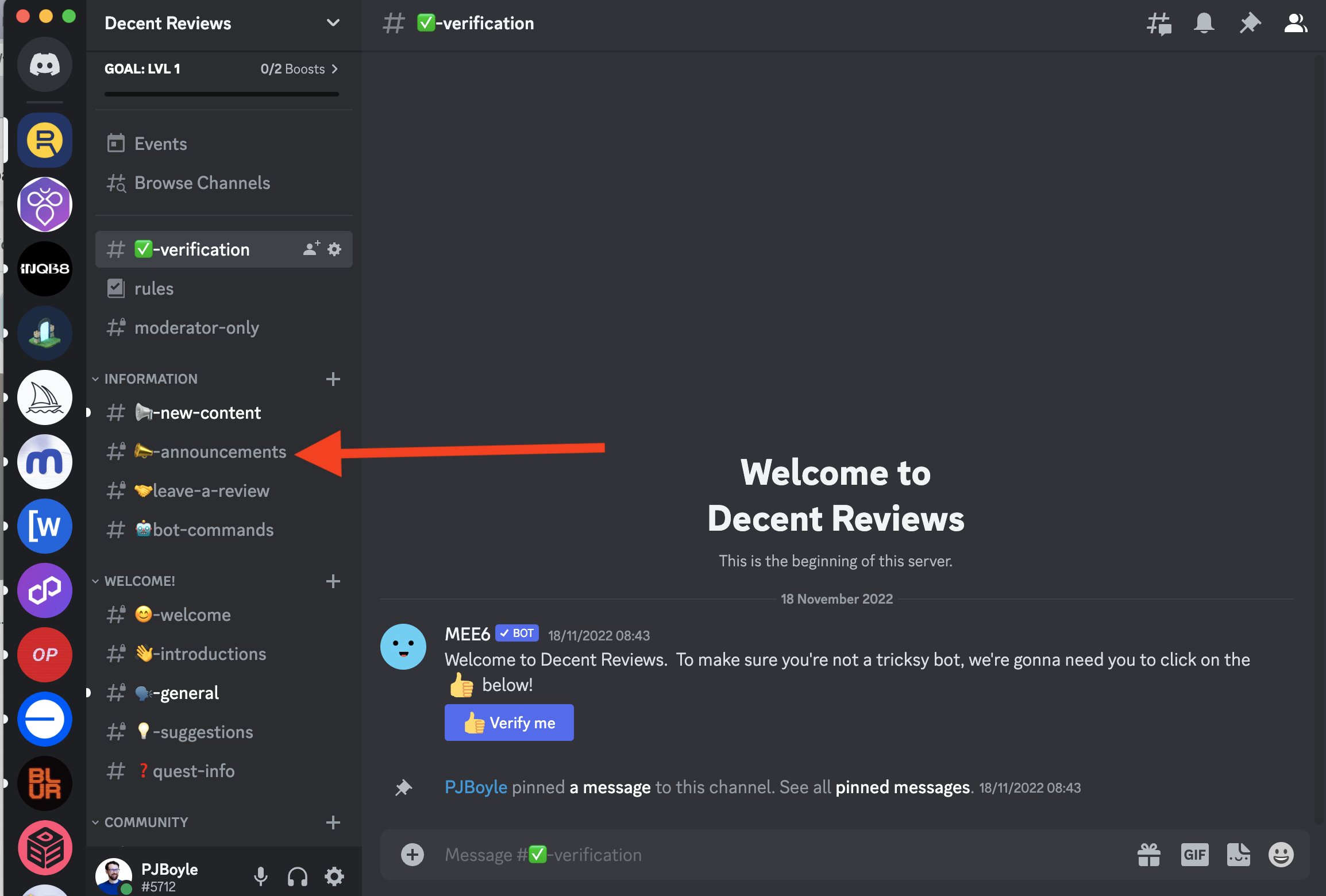 Discord for communications problem