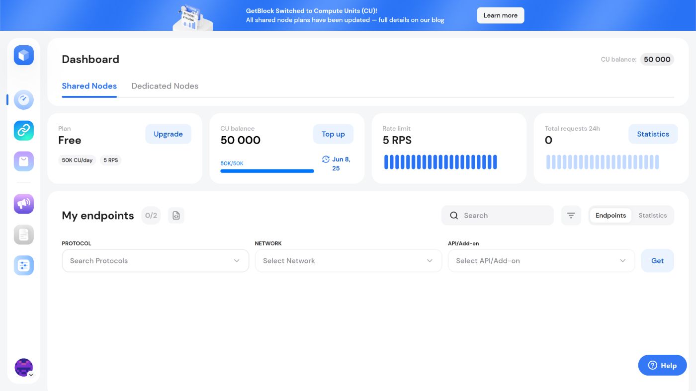 from GetBlock website