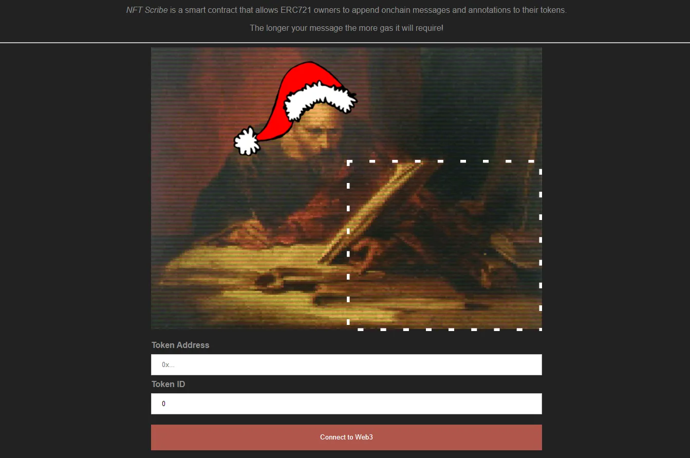 The NFT Scribe UI