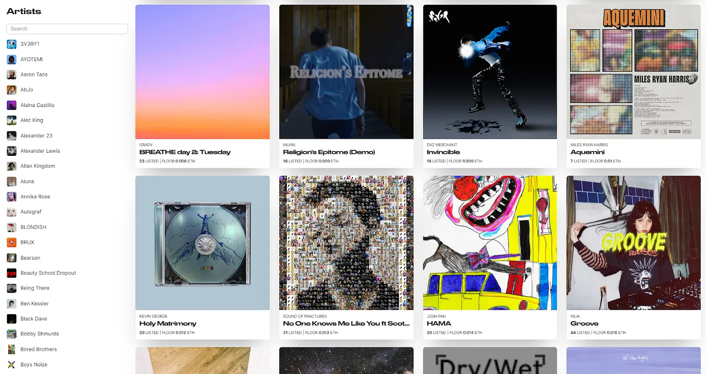 The floor on Sound Market