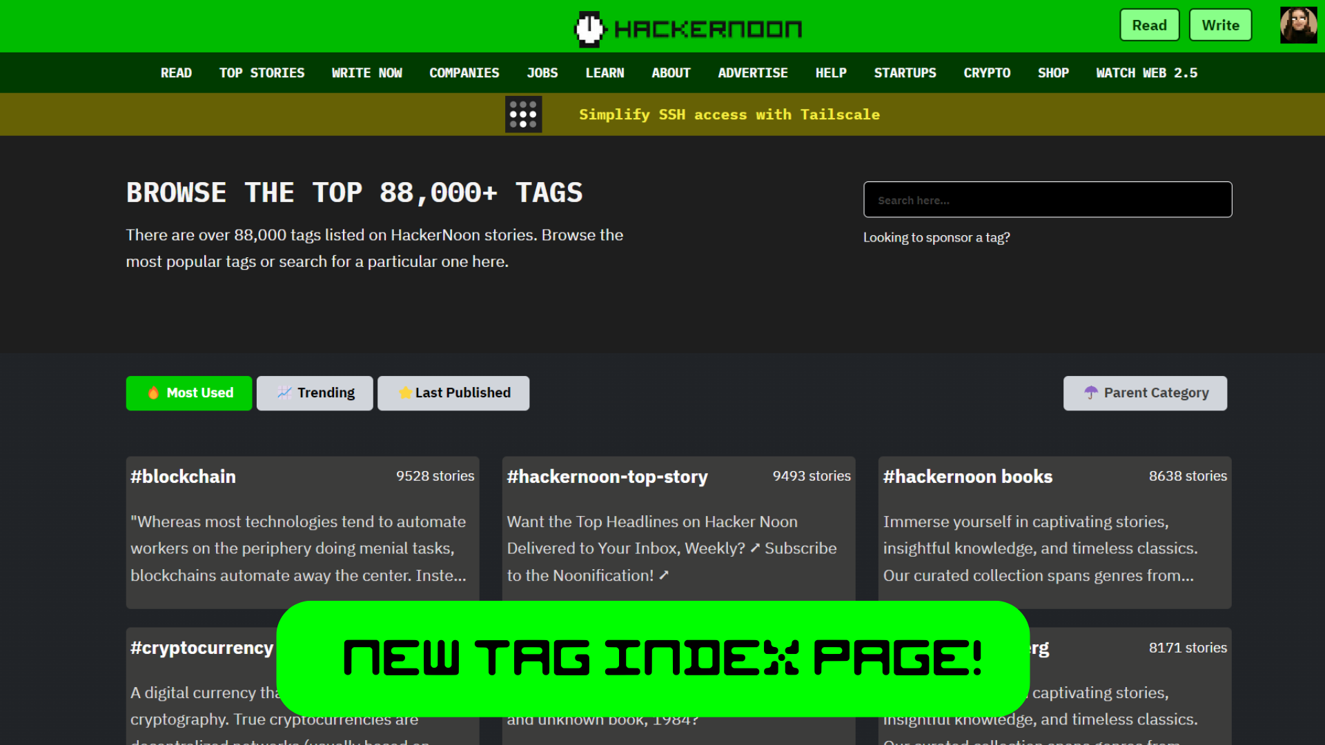 Tagception: Dive Deeper with HackerNoon's Enhanced Tag Search!