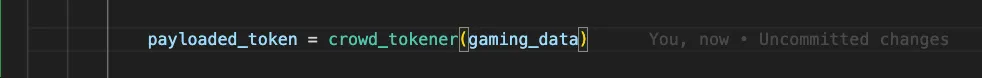 encoding the gaming data to a string and returning this data along with the URL