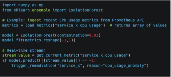 A sample code snippet to call time-series metrics source, for example Prometheus through an API