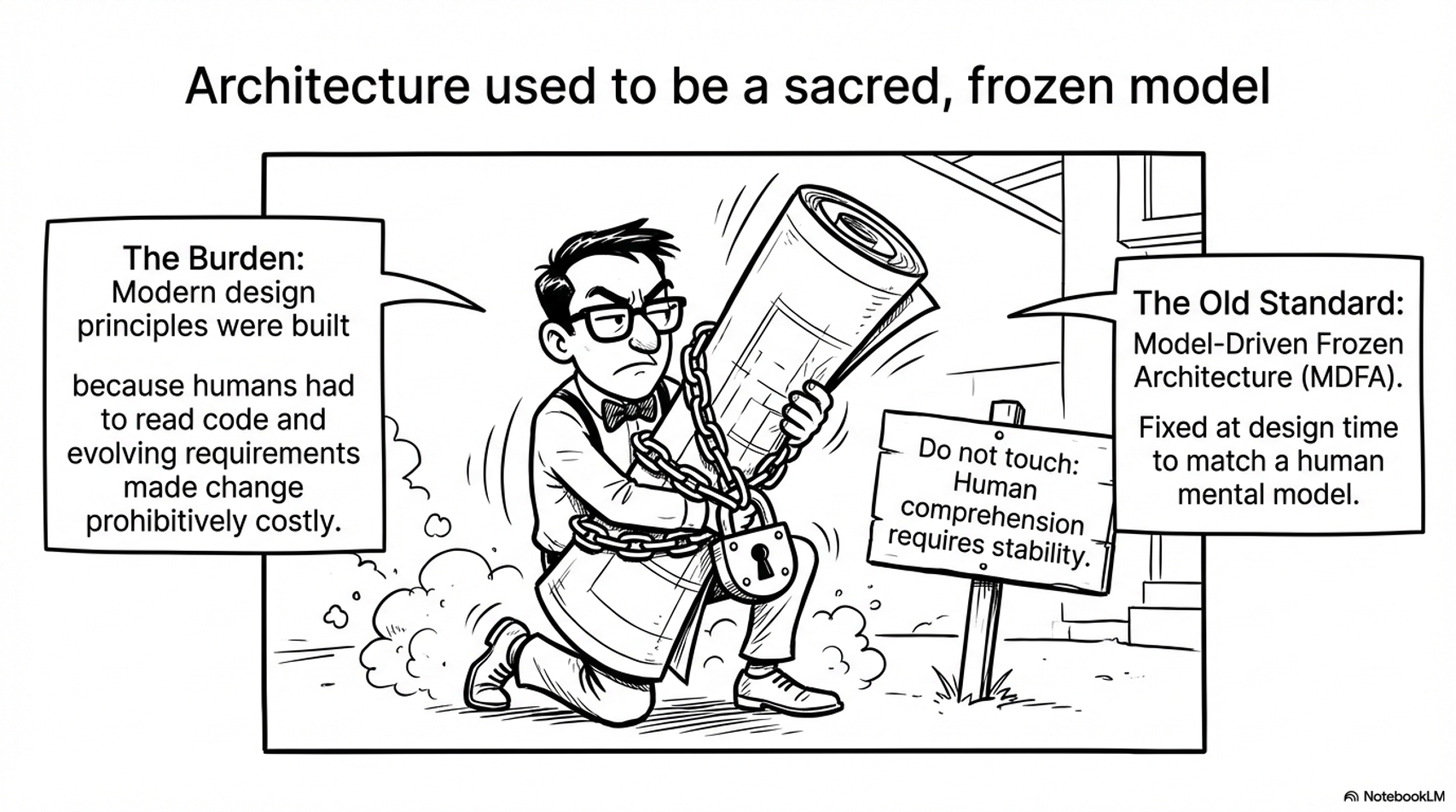 Architecture used be a sacred, frozen model