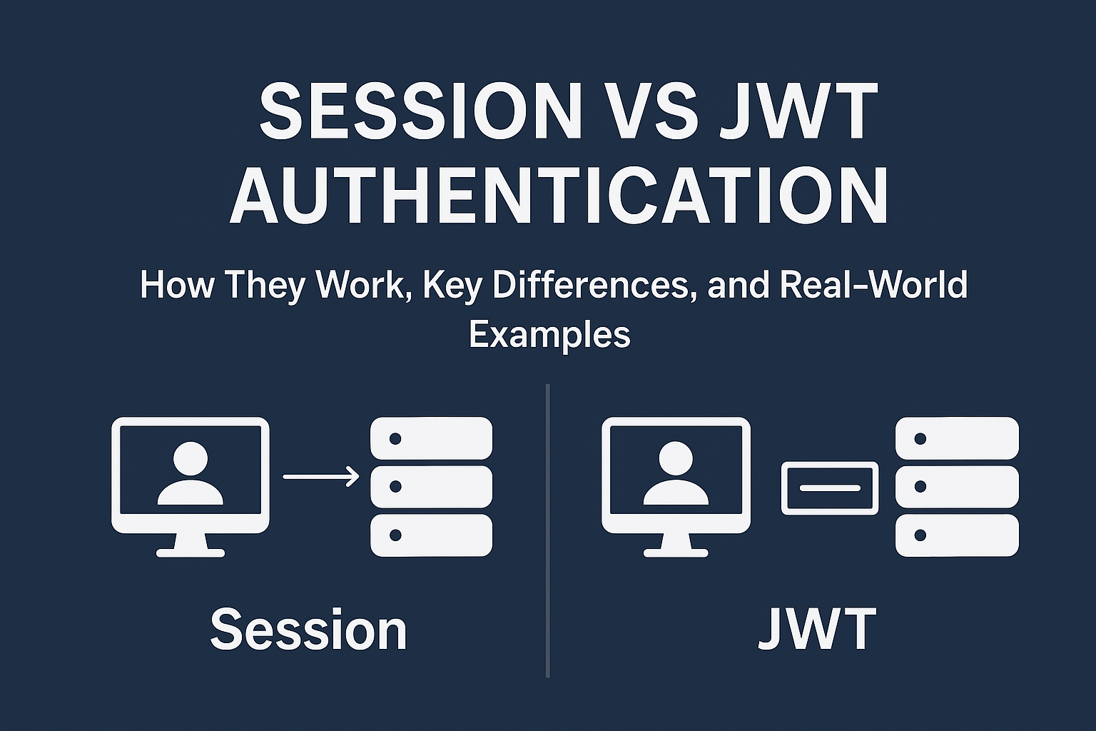 Session vs JWT Authentication — How They Work, Key Differences, and Real-World Examples