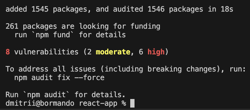 Install dependencies from package-lock.json without any cache