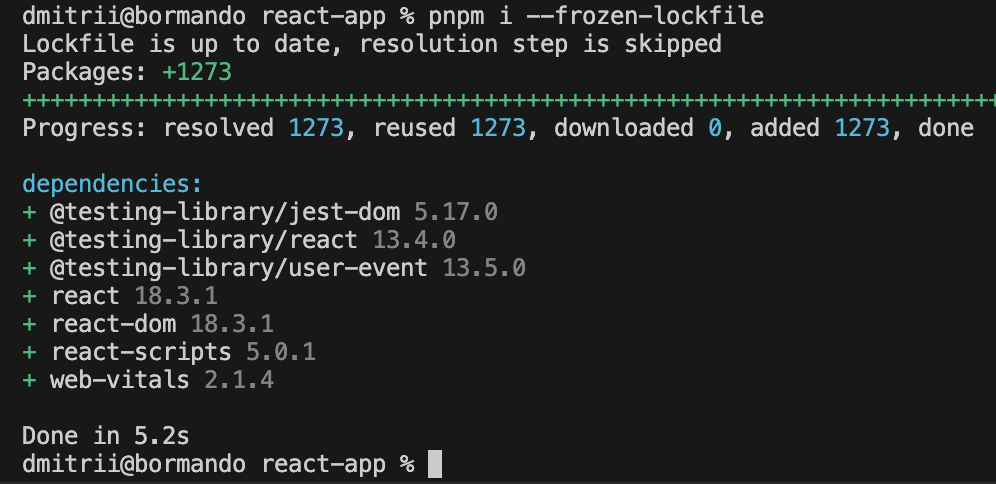 Install dependencies from pnpm-lock-yaml with cache