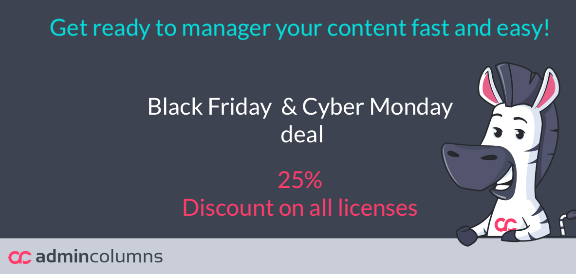 Admin Columns Black Friday Deal 2021