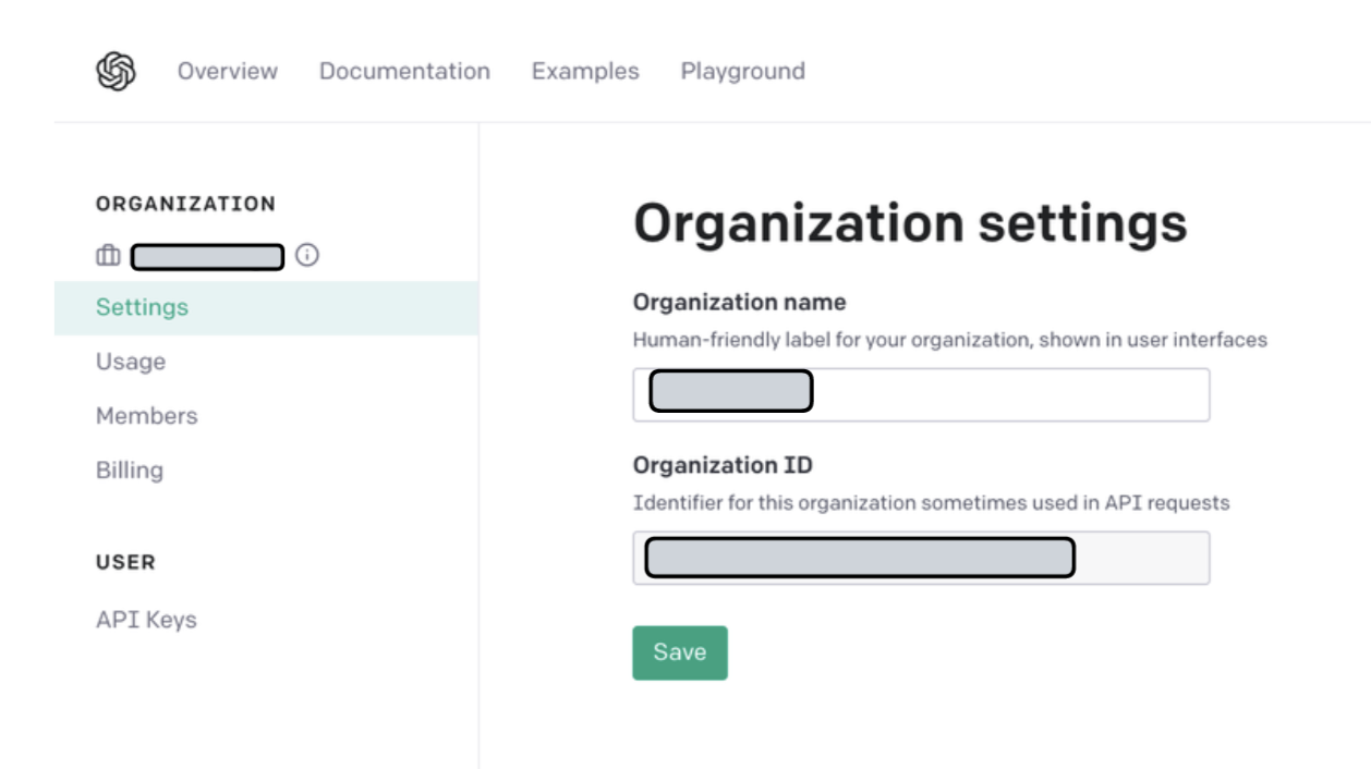 Getting OpenAI organization ID