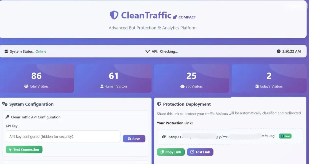 CleanTraffic: A typical traffic-cloaking portal to thwart detection of malicious sites.