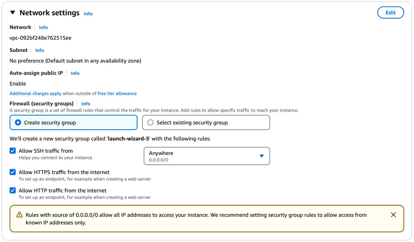 Picture 13. Configuring network settings