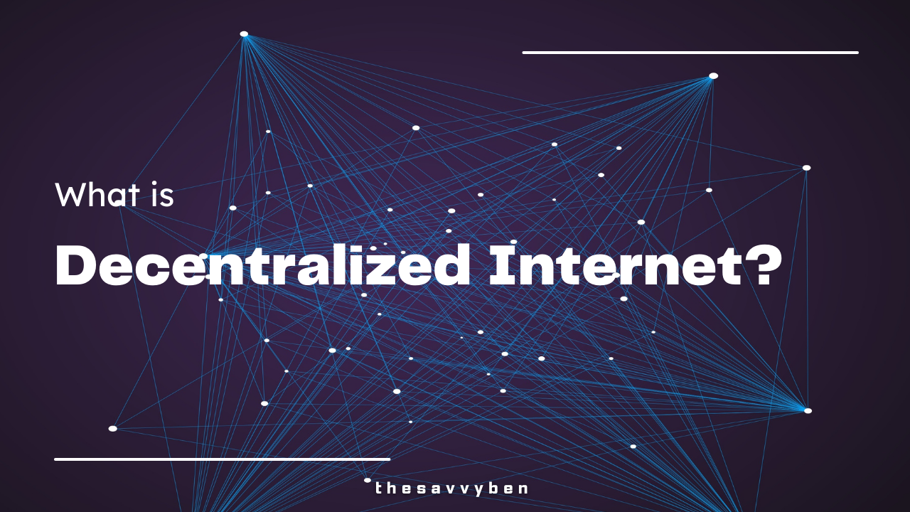 Multiple white dots that are connected by a web of thin lines, which represent networks that are interconnected in a decentralized system.