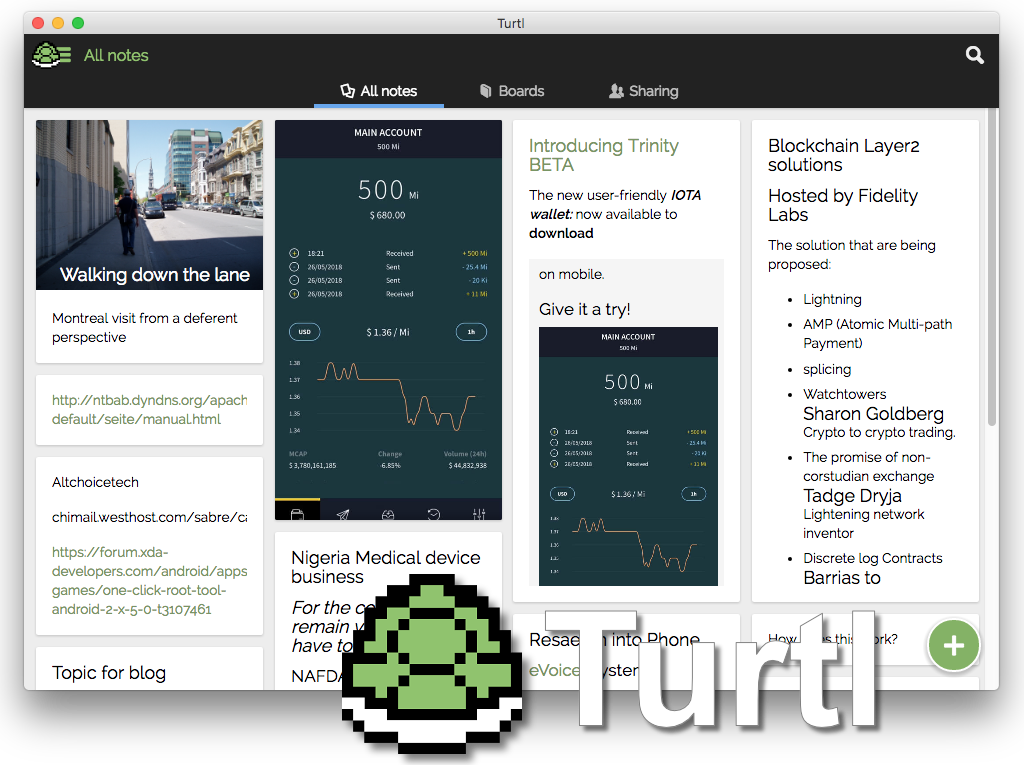 Turtl app